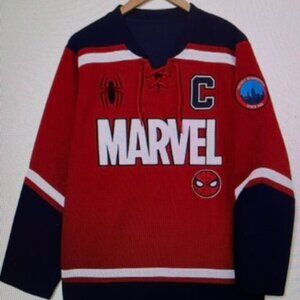 Marvel Spider-Man Embroidered Hockey Jersey 